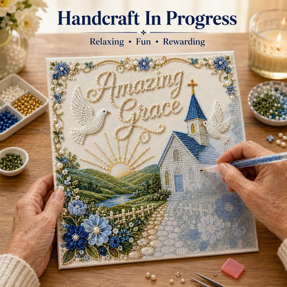 🎵 Beloved Hymns Pearl Art DIY Kit — Faith-Inspired Craft