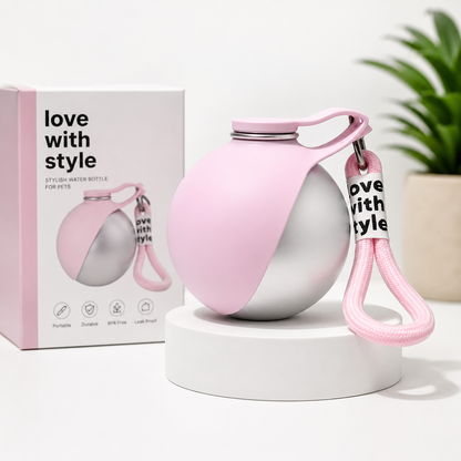 2-in-1 Leak-Proof Dog Water Bottle & Foldable Bowl