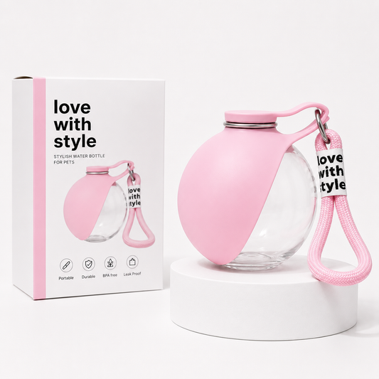 2-in-1 Leak-Proof Dog Water Bottle & Foldable Bowl