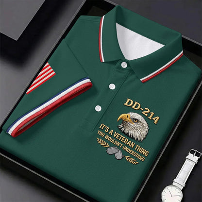 DD-214 Veteran Eagle Polo Shirt – It’s A Veteran Thing