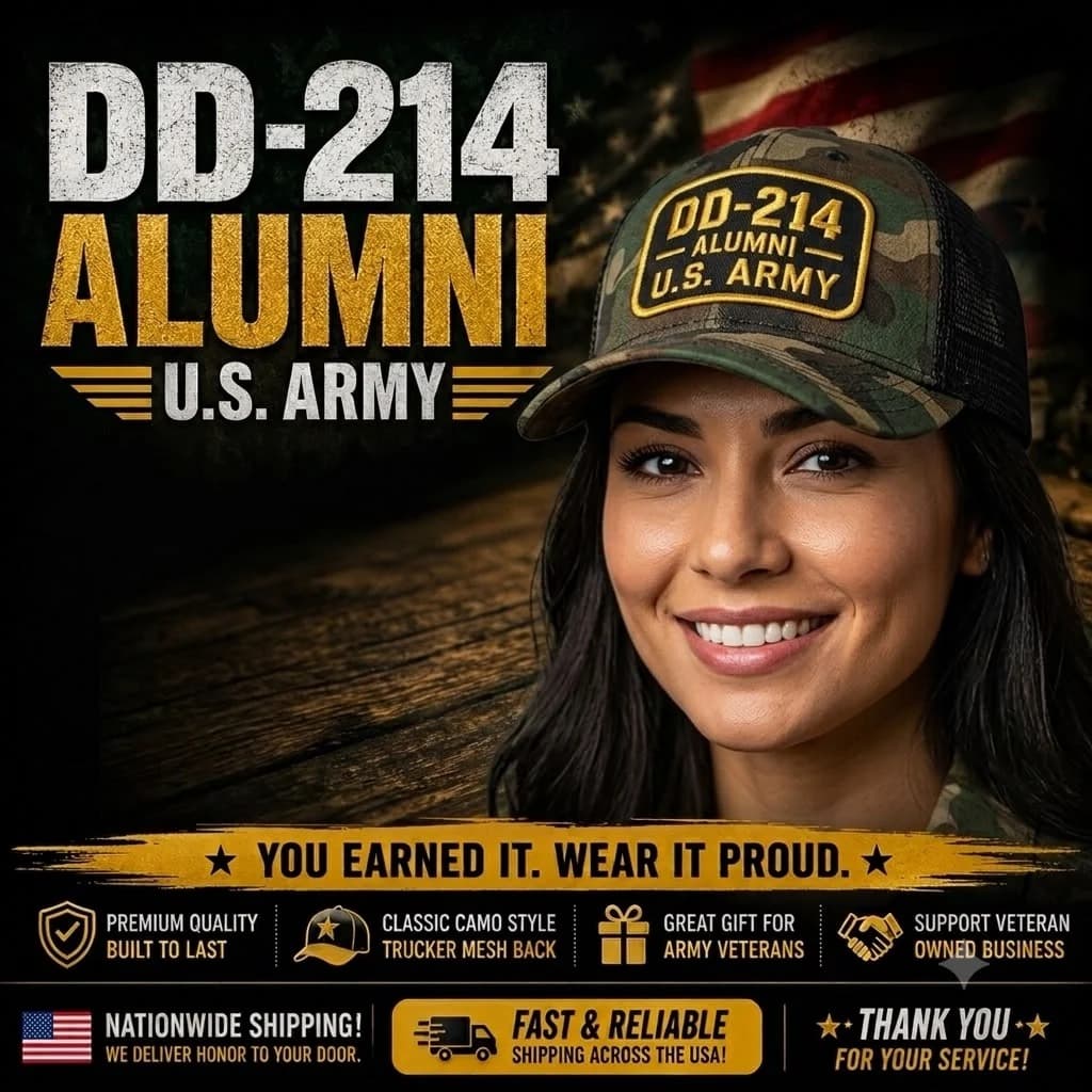 DD-214 Alumni U.S. Army Veteran Embroidered Cap
