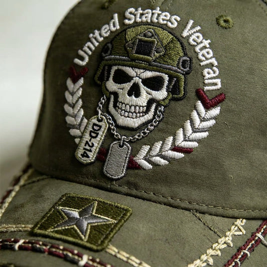 DD-214 United States Veteran Cap – Embroidered Edition
