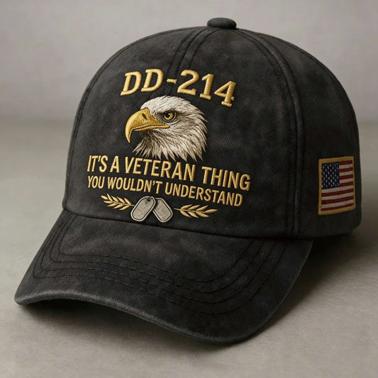 DD-214 Veteran Hat -It's a veteran thing - Embroidered Edition