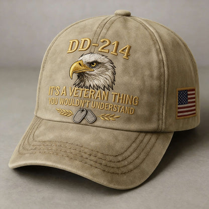 DD-214 Veteran Hat -It's a veteran thing - Embroidered Edition