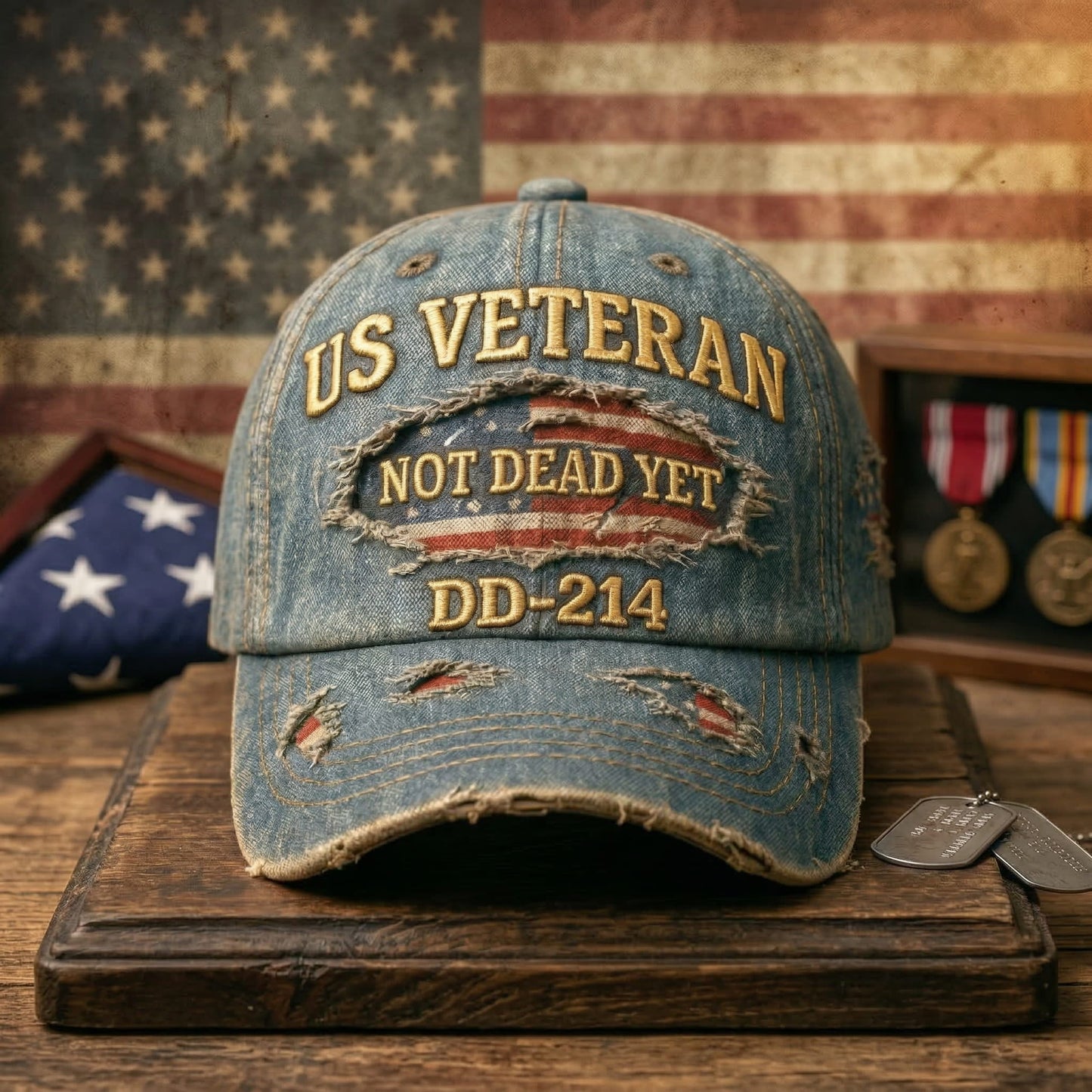 DD-214 US Veteran Hat - Embroidered Edition