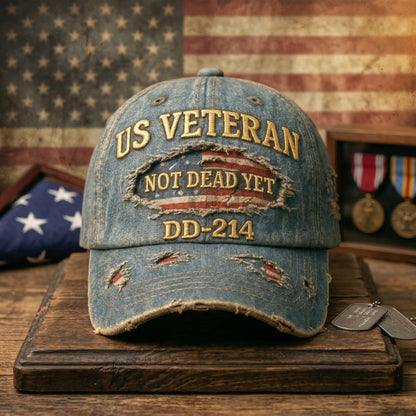 DD-214 US Veteran Hat - Embroidered Edition