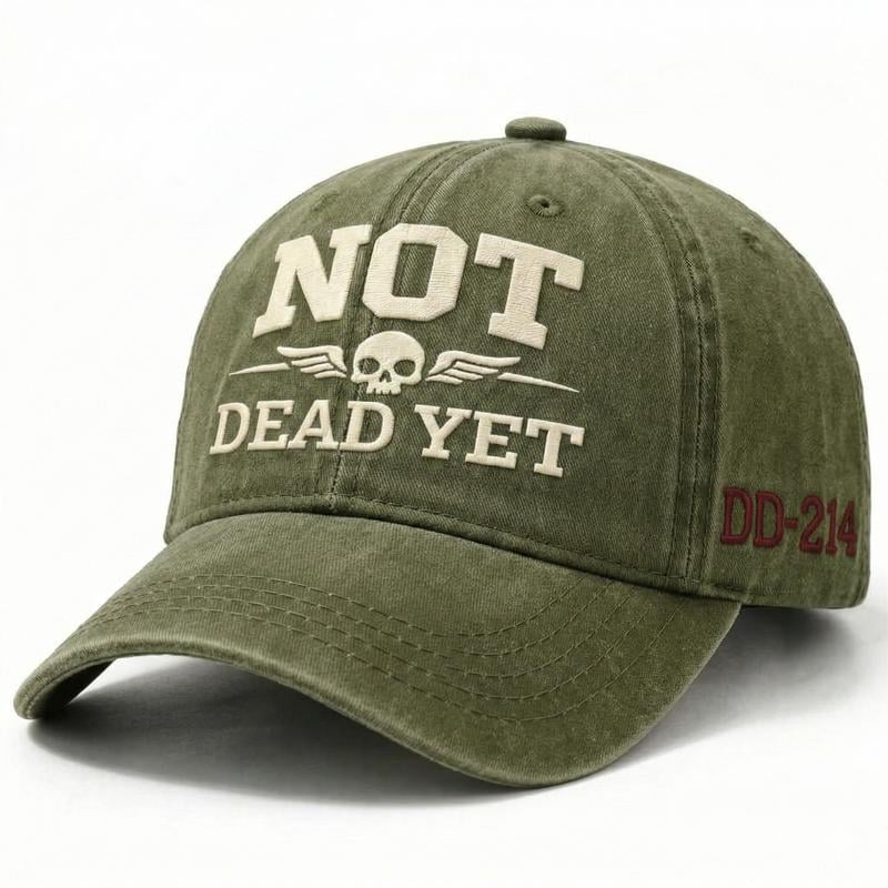 DD-214 Veteran Cap – NOT DEAD YET Embroidered Edition