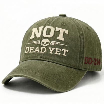 DD-214 Veteran Cap – NOT DEAD YET Embroidered Edition