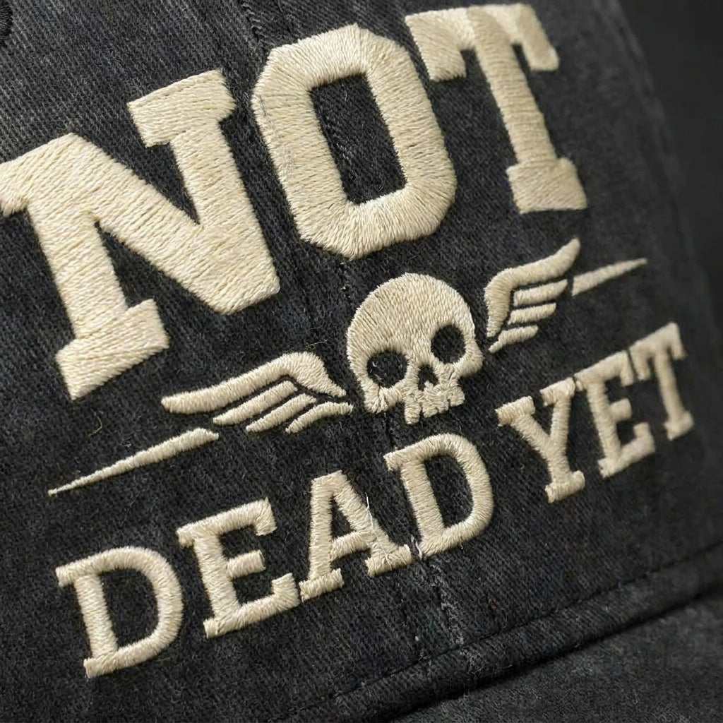 DD-214 Veteran Cap – NOT DEAD YET Embroidered Edition
