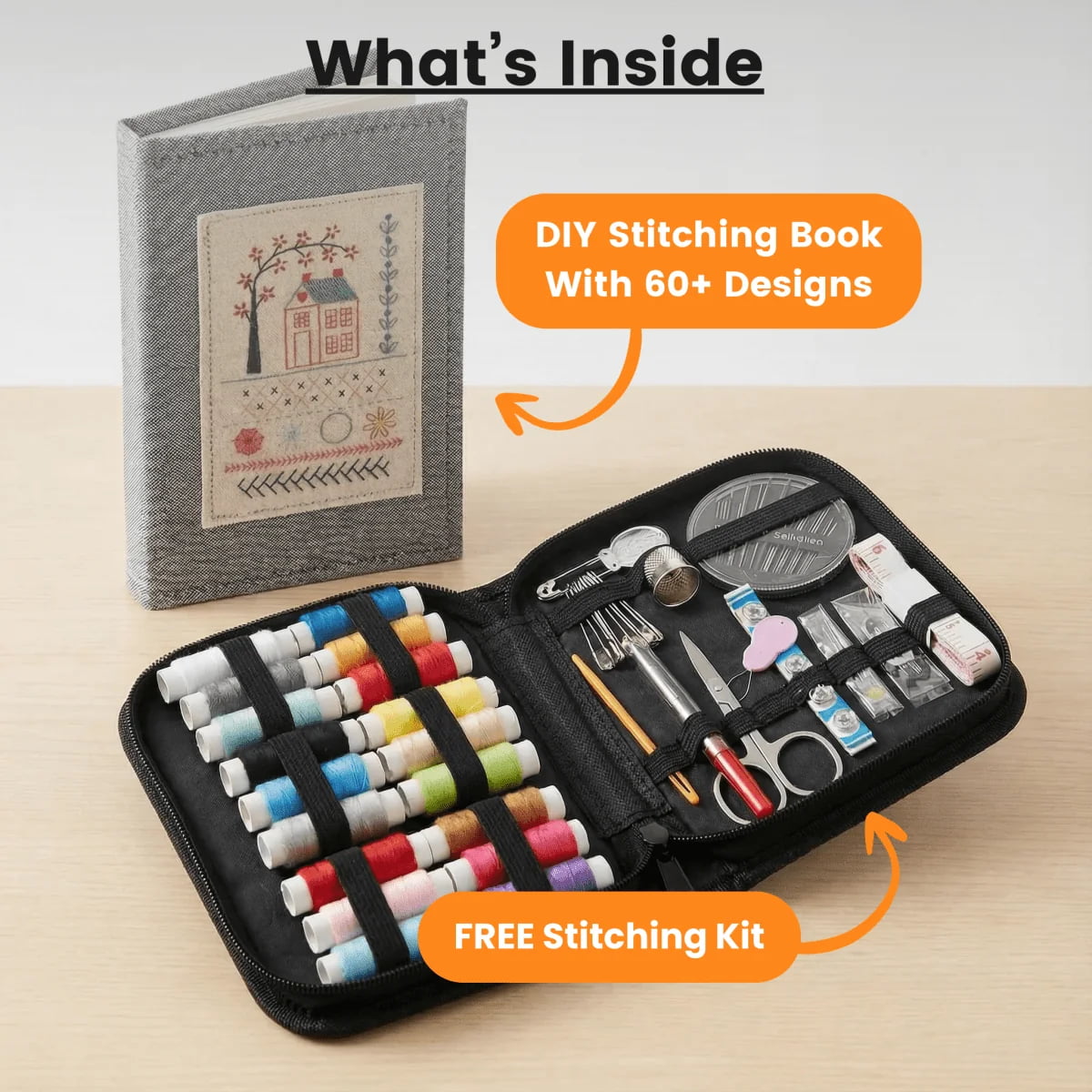 DIY Embroidery Stitch Book Kit for Beginners