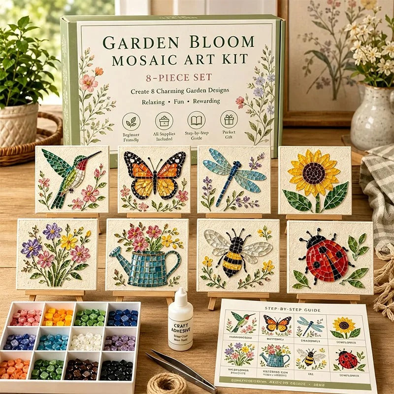 DIY Sea Glass Mosaic Art Kit — 8 Coastal Wall Art Designs