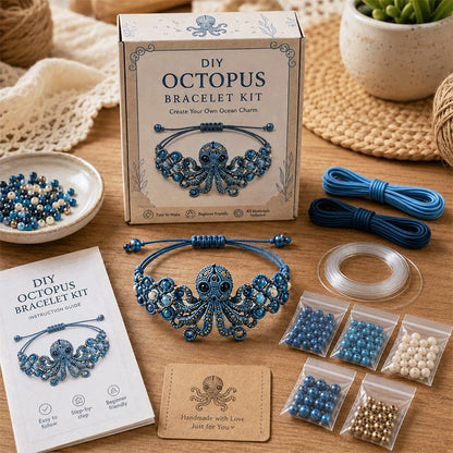 DIY Octopus beaded bracelet making kit with pre-sorted beads