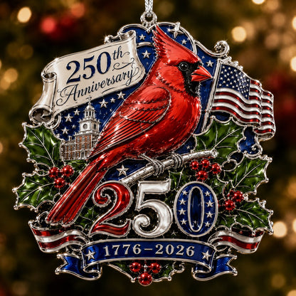 USA 250th anniversary Red-Robed Leader patriotic Christmas ornament