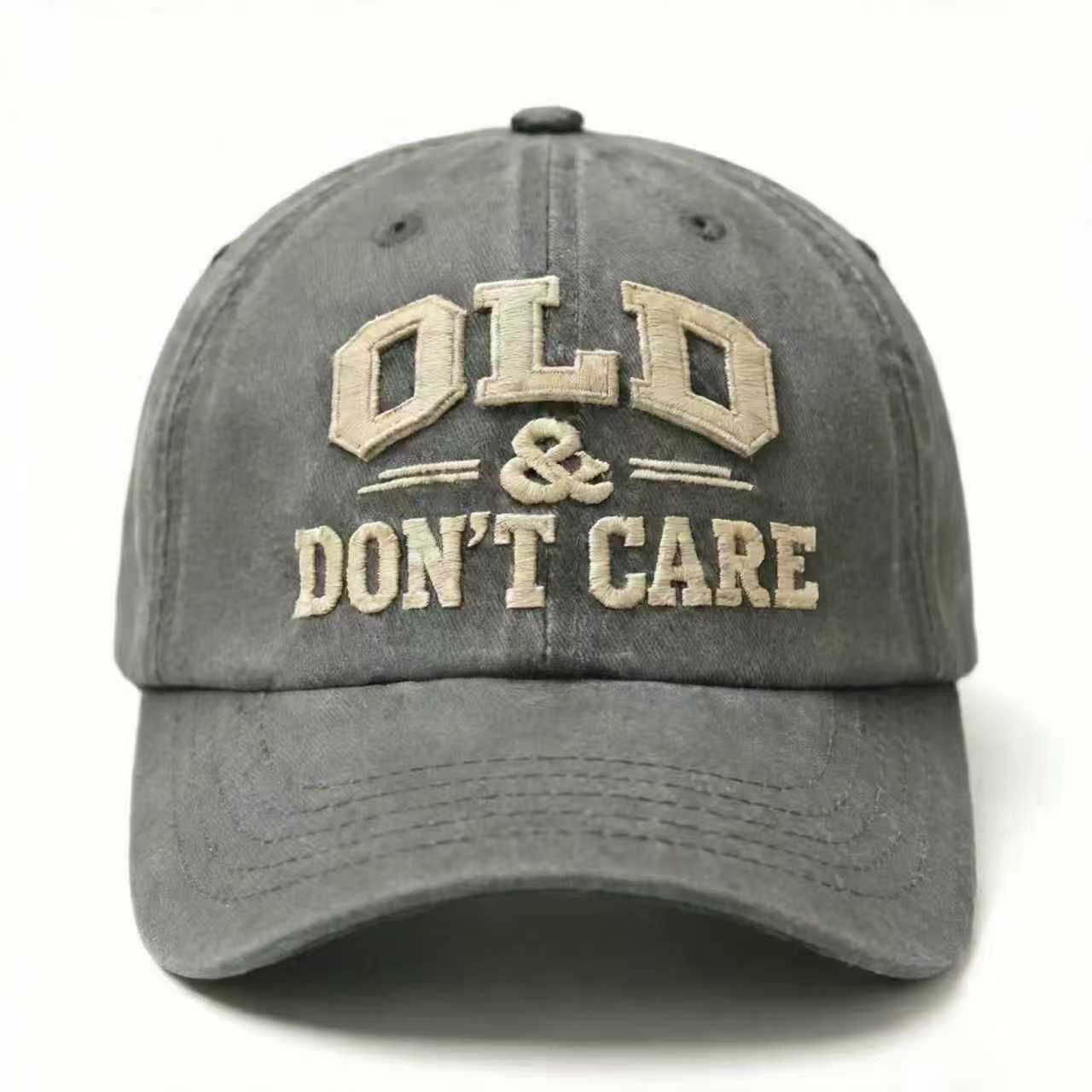 "Old & Don't Care" Vintage Dad Hat - Premium Embroidered Edition