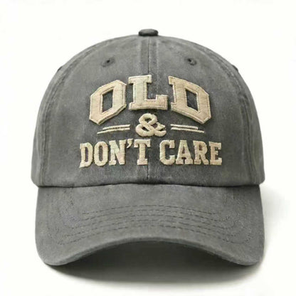 "Old & Don't Care" Vintage Dad Hat - Premium Embroidered Edition