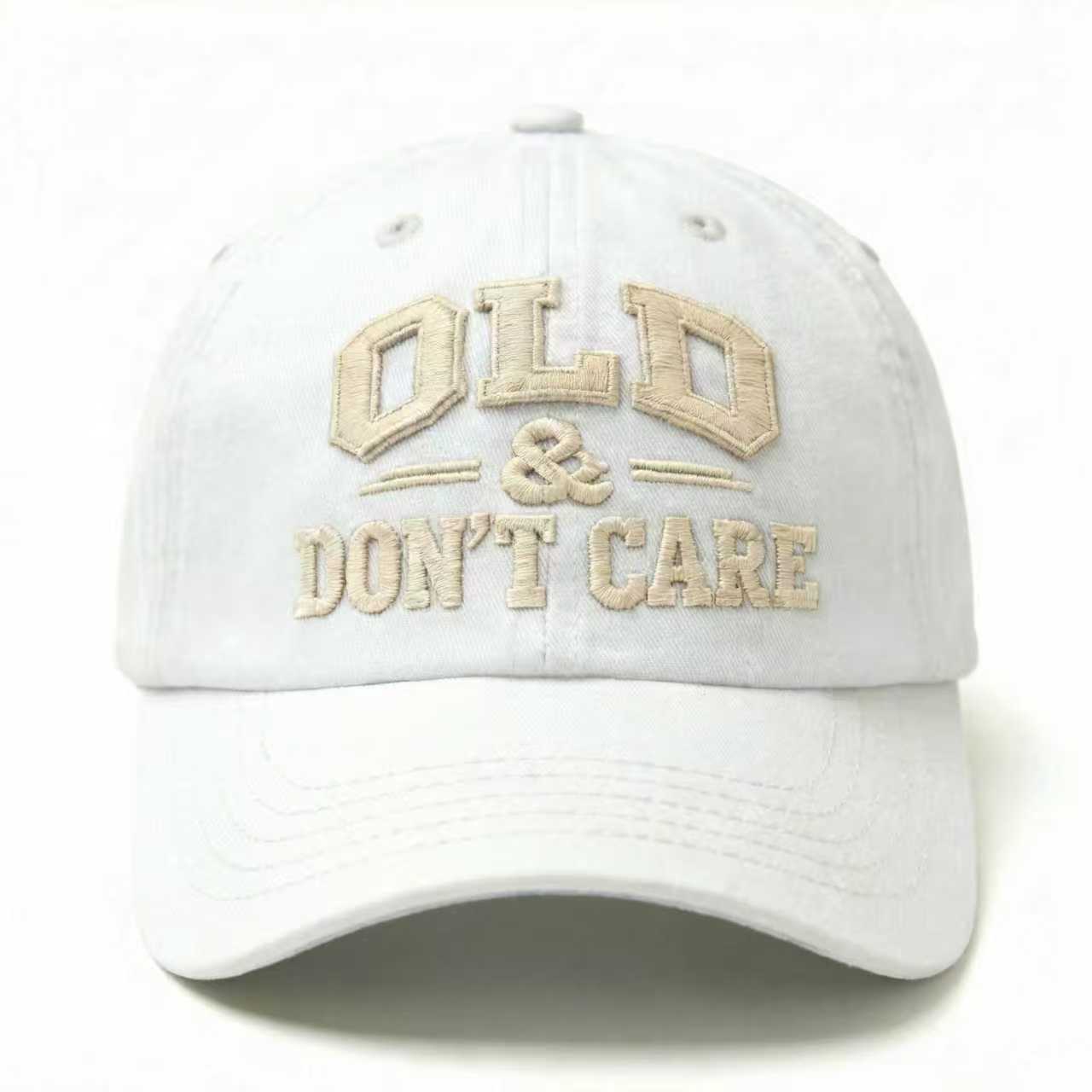 "Old & Don't Care" Vintage Dad Hat - Premium Embroidered Edition