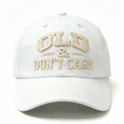 "Old & Don't Care" Vintage Dad Hat - Premium Embroidered Edition