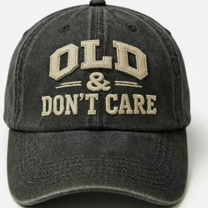 "Old & Don't Care" Vintage Dad Hat - Premium Embroidered Edition