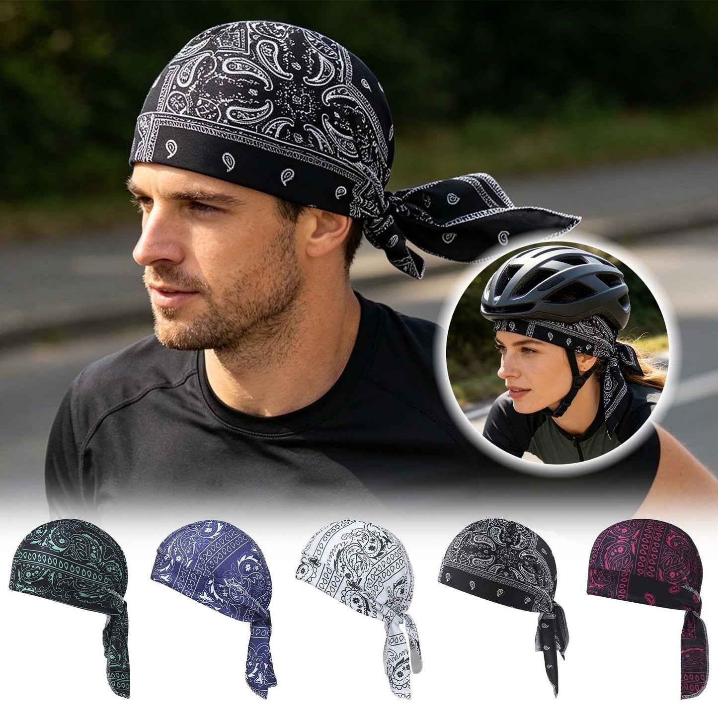 Elastic Quick-Dry Cycling Sports Cap