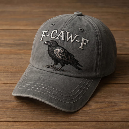 F-CAW-F Raven Vintage Washed Embroidered Cap