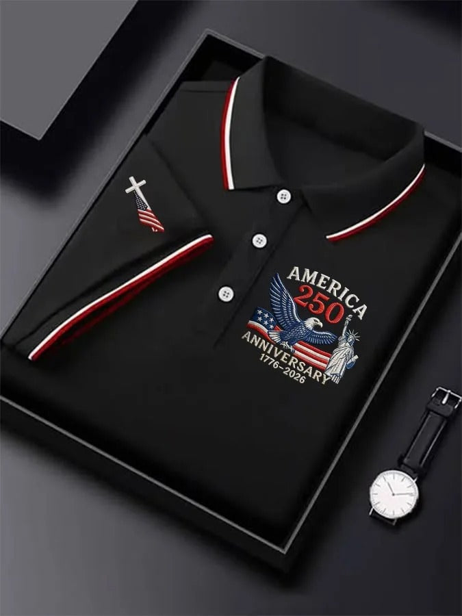 Faith Cross 250th Anniversary Polo Shirt