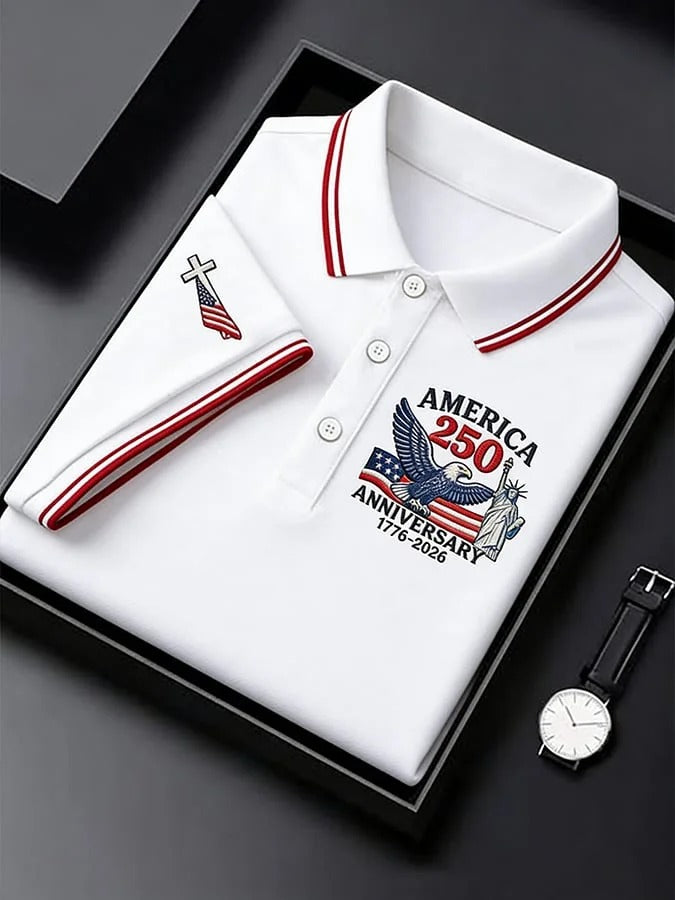 Faith Cross 250th Anniversary Polo Shirt