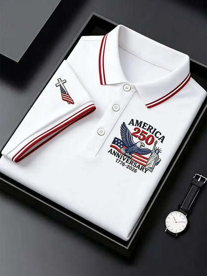 Faith Cross 250th Anniversary Polo Shirt