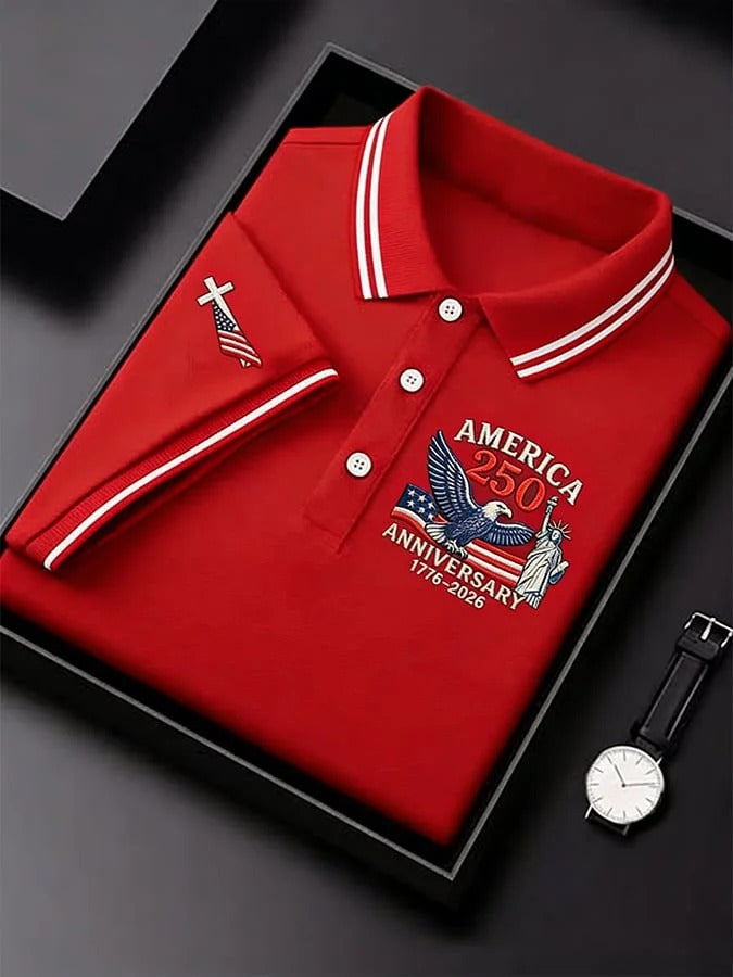 Faith Cross 250th Anniversary Polo Shirt