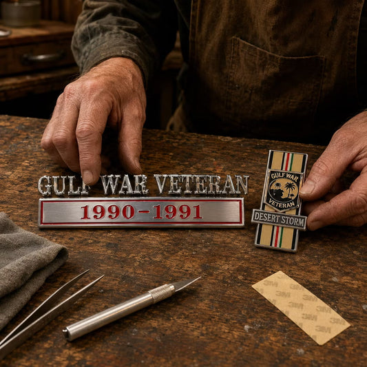 Veteran Service 3D Metal Car Emblem Collection