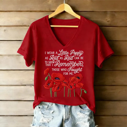 Honor & Remember – Women’s Poppy Tribute Tee