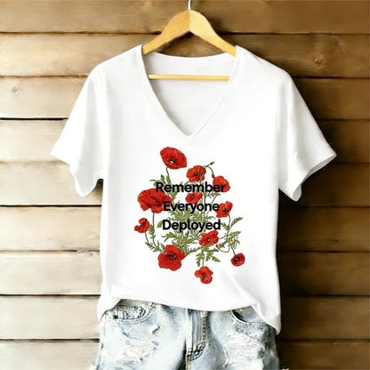 Honor & Remember – Women’s Poppy Tribute Tee