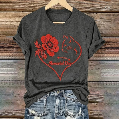 Honor & Remember – Women’s Poppy Tribute Tee