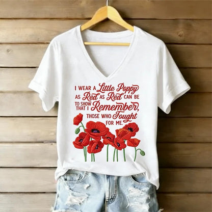 Honor & Remember – Women’s Poppy Tribute Tee