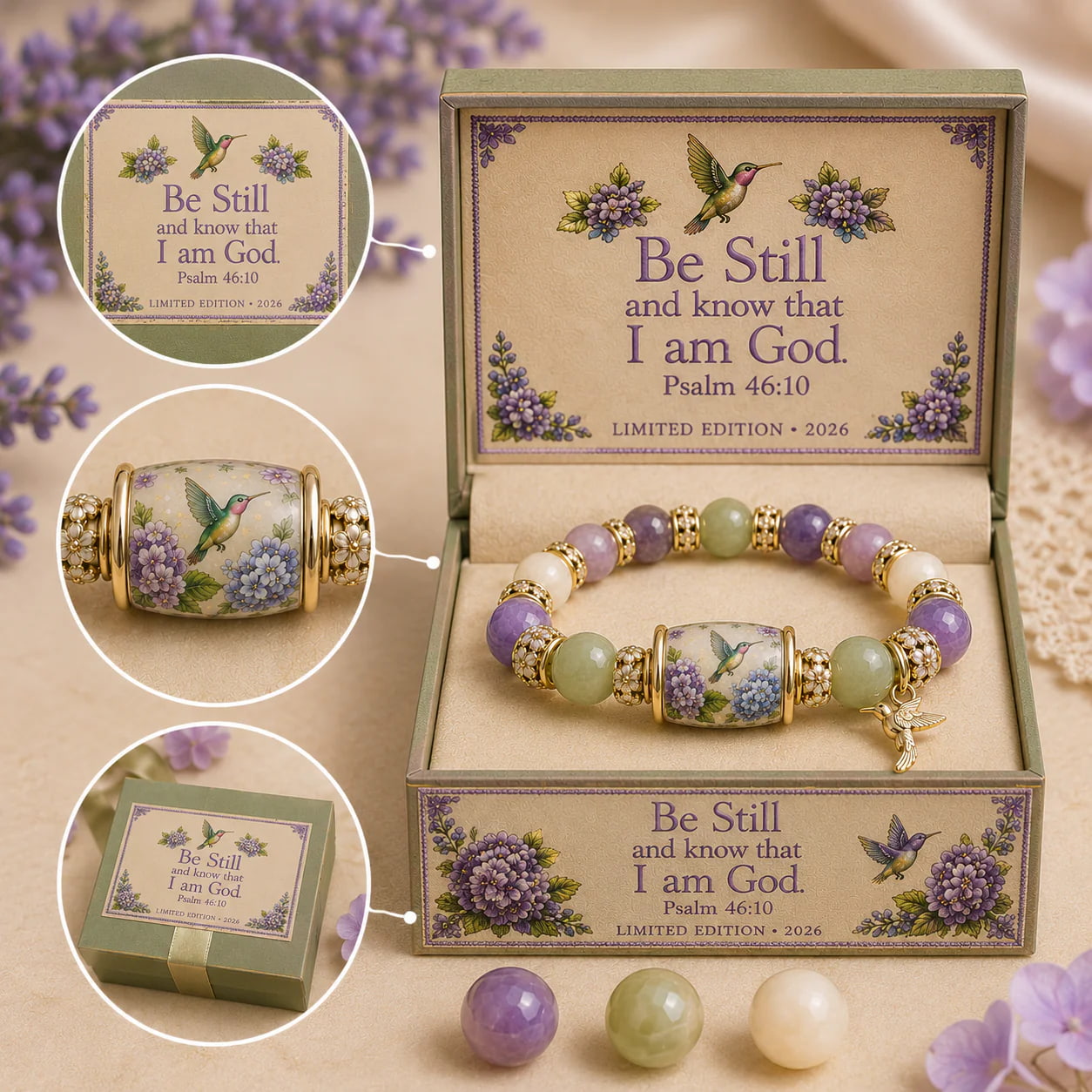 Handcrafted Hummingbird Healing Bracelet — A Gift of Love, Peace & Hope