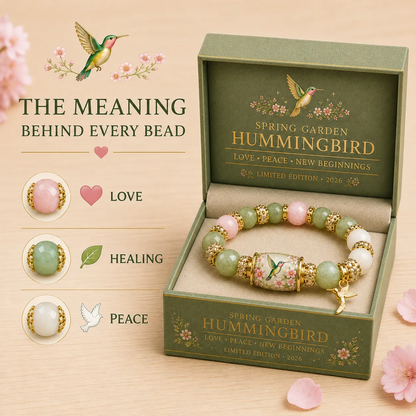 Handcrafted Hummingbird Healing Bracelet — A Gift of Love, Peace & Hope