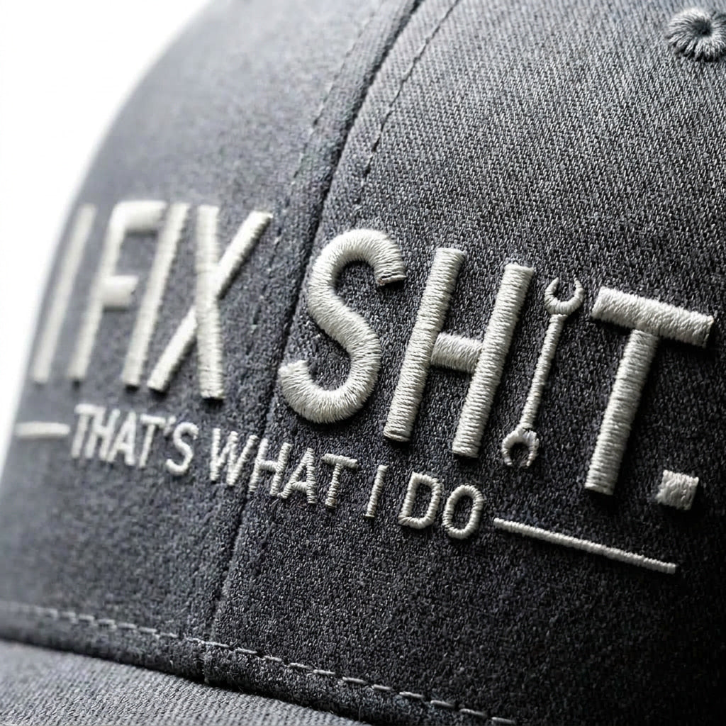 I Fix Sh*t Trucker Cap – Premium Embroidered Edition