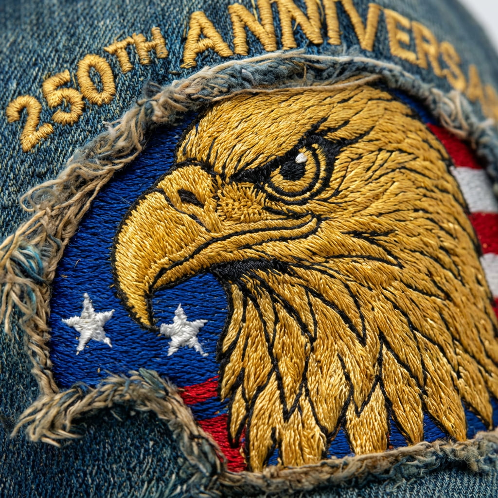 US 250th Anniversary Liberty Eagle Hat – Embroidered Edition