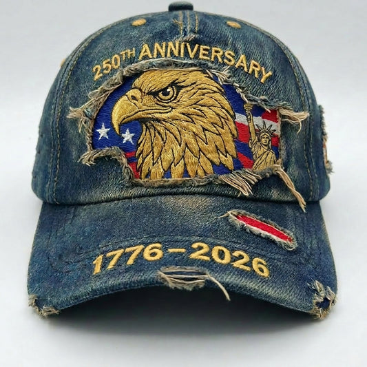 US 250th Anniversary Liberty Eagle Hat – Embroidered Edition