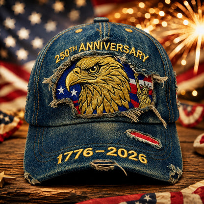 US 250th Anniversary Liberty Eagle Hat – Embroidered Edition
