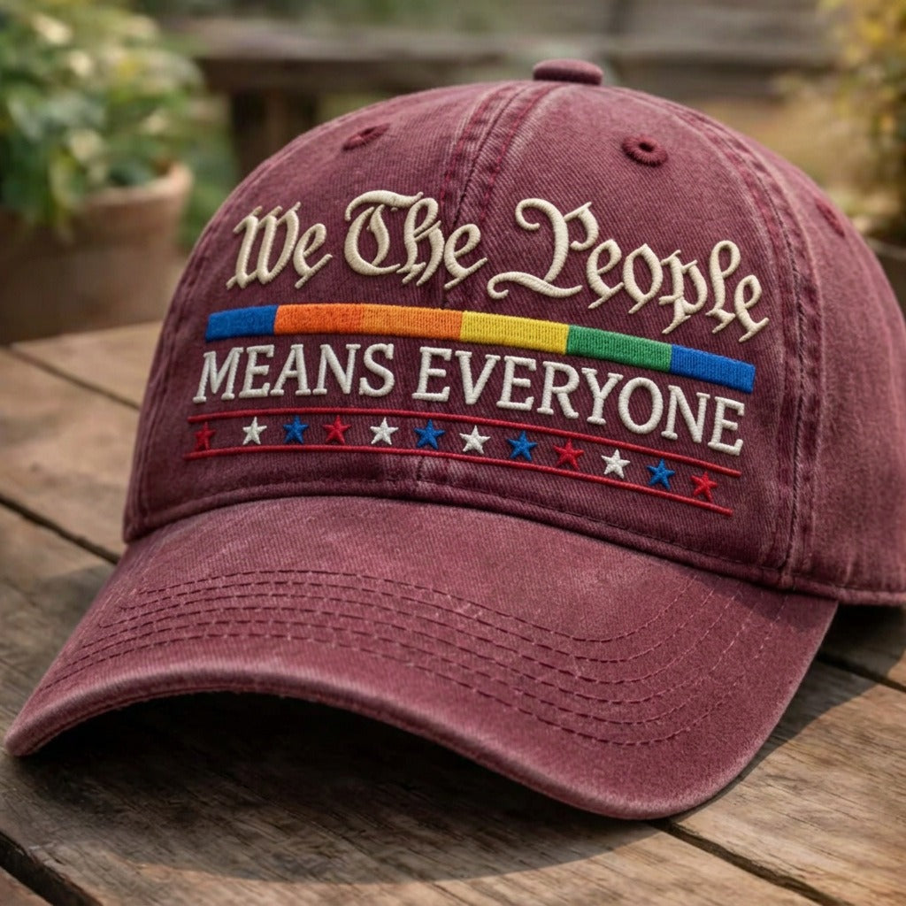 We The People Means Everyone Embroidered Cap