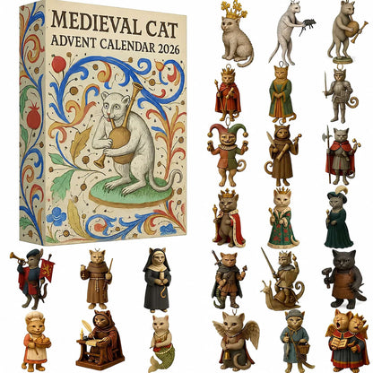 Medieval Cat Advent Calendar 2026 - 24 Acrylic Ornaments