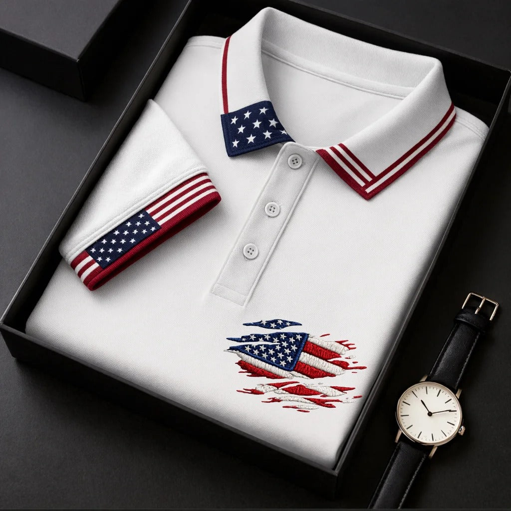The Stars and Stripes - Men's America 250th Anniversary Polo Shirt