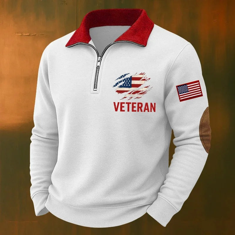 Men's Veteran Casual Zipper Sweatshirt – Elivue