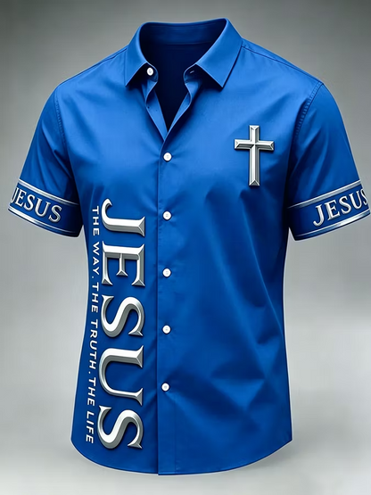 Men's Jesus Cross Casual Shirt
