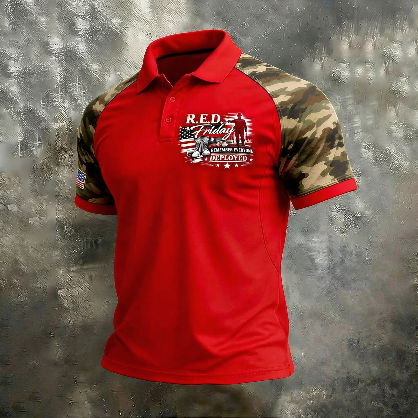 Camo Sleeves R.E.D. Friday Polo Shirt
