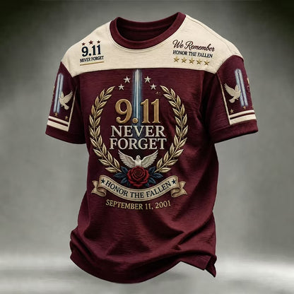 Men's 9.11 Memorial Never Forget Casual T-Shirt