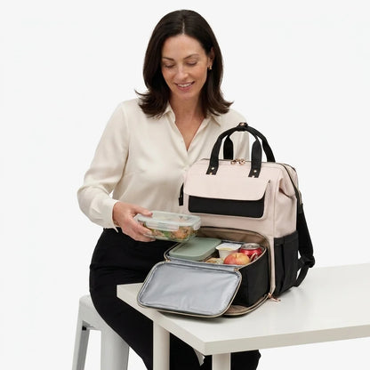 Modern Lunch Backpack with Removable Lunch Bag