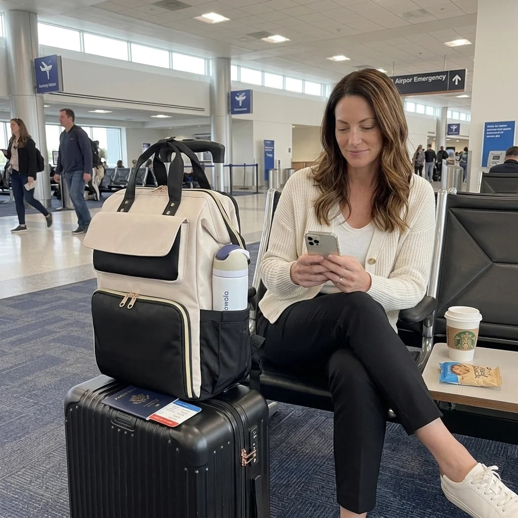 Modern Lunch Backpack with Removable Lunch Bag