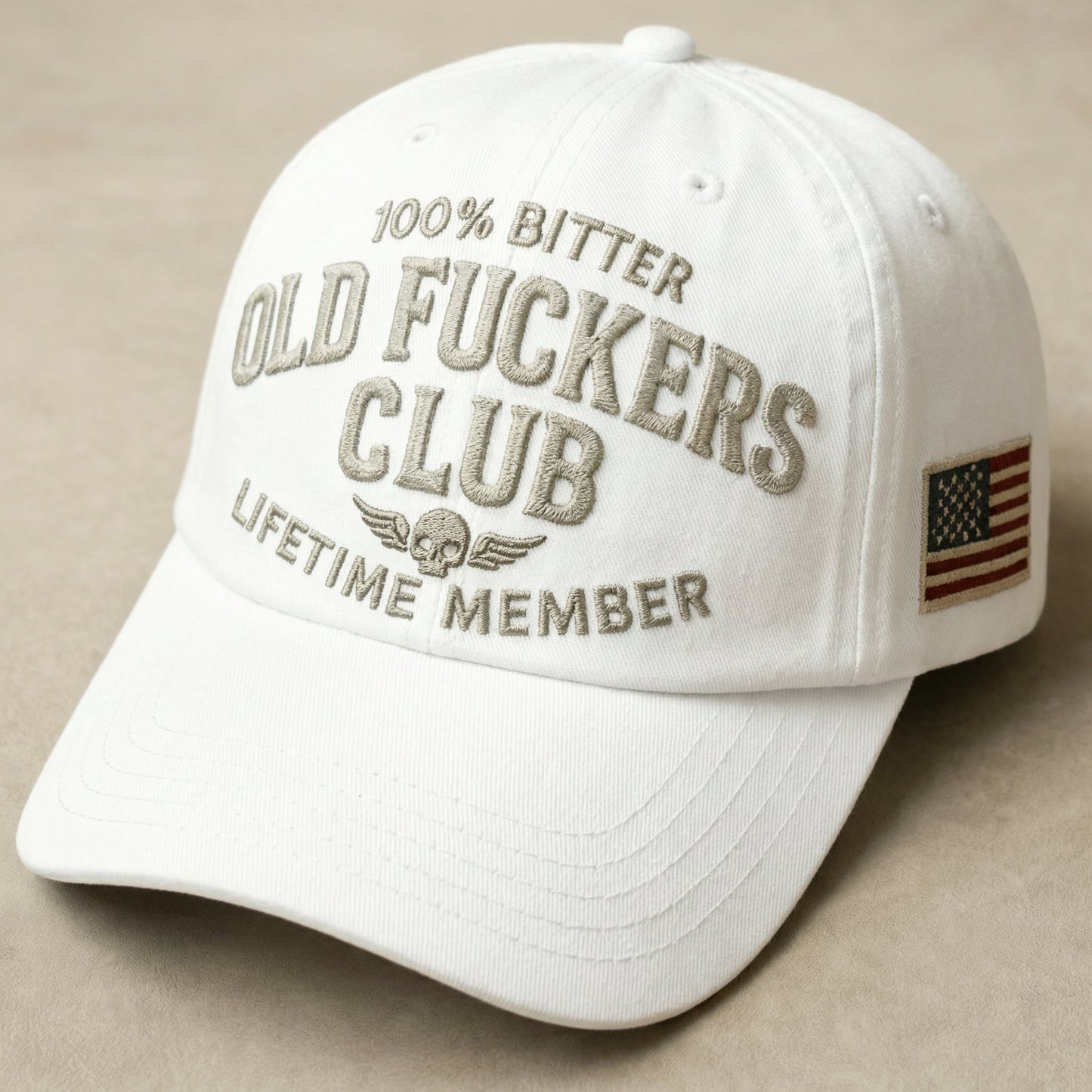 Old Fuckers Club Vintage Baseball Cap - Premium Embroidered Edition