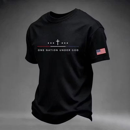 One Nation Under God Patriotic Cross T-Shirt